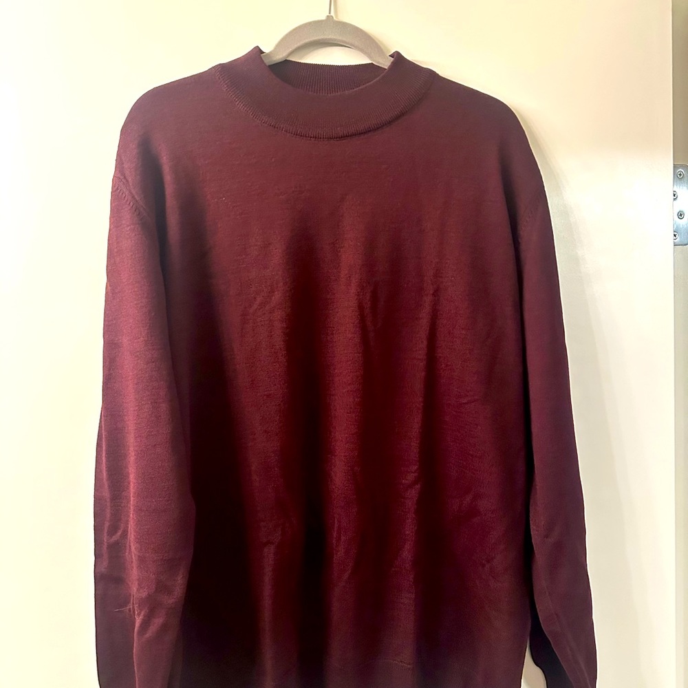 Burgundy Turtleneck Sweater